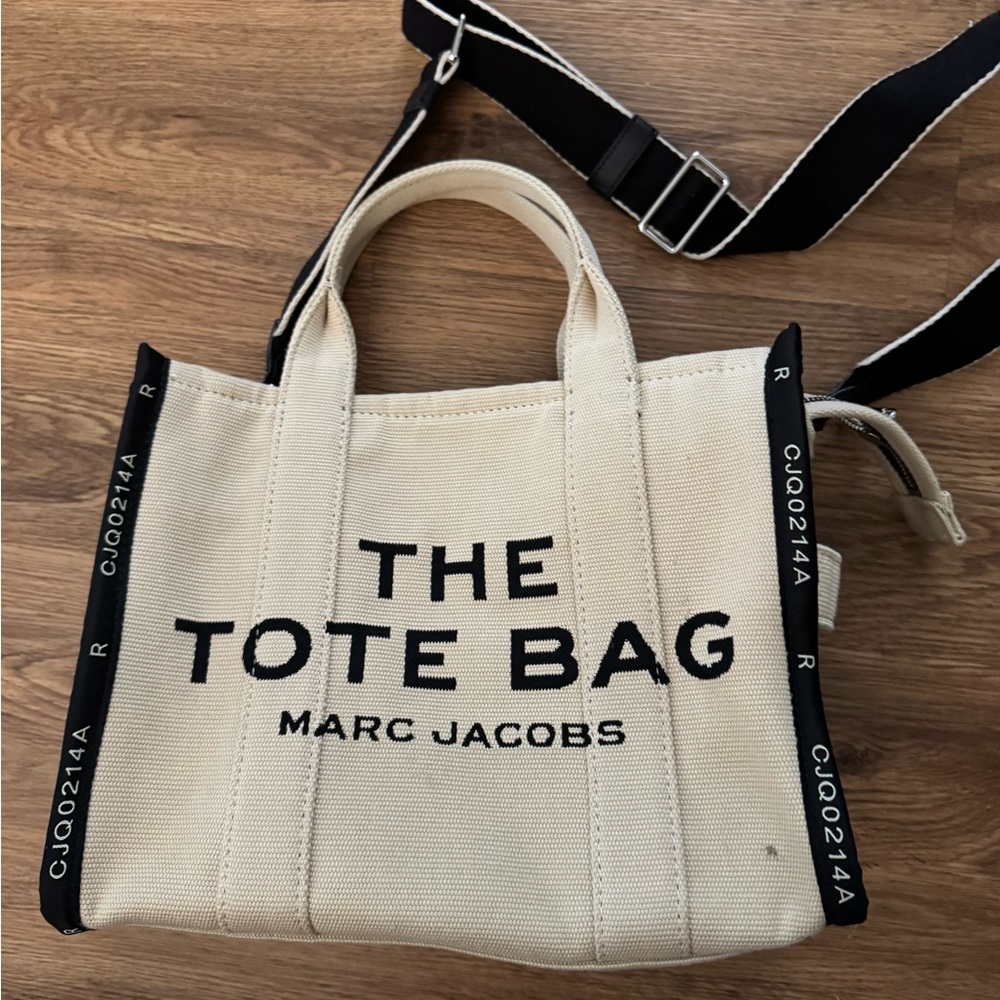 Marc Jacobs Cream and Black Tote Bag